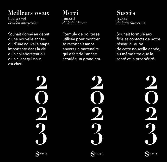 Nous vous souhaitons une excellente année 2023 !